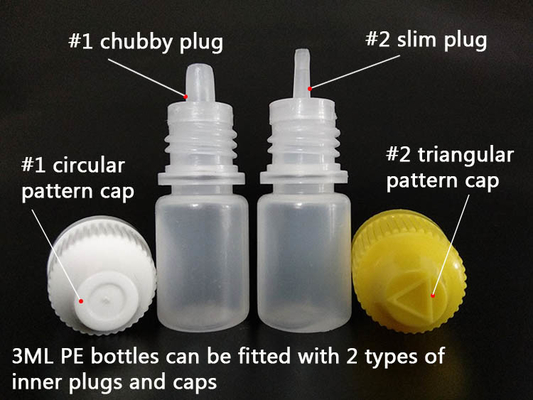 LDPE E Liquid Bottle Funnel El Liquid قضيب الضغط على زجاجة الإسقاط مع طرف رفيع