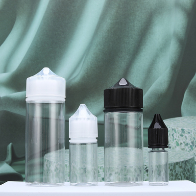 30 مل 60 مل زجاجة الـ Vape سائل مادة PET مقاومة للأطفال إغلاق خال من BPA