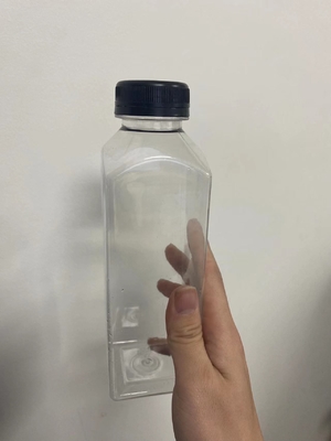 250 مل 350 مل 500 مل زجاجة عصير خالية من BPA شكل مربع فارغ زجاجة مشروبات بلاستيكية PET لتعبئة العصير