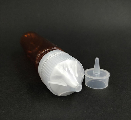 زجاجة قطرة (سوداء شفافة) قابلة لإعادة الاستخدام ، غطاء مضاد للأطفال ، مُطبق قشرة قطرة سهلة