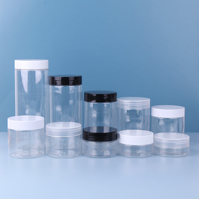 مصنع جرة بيع بالجملة خالية واضحة 50g 60g 70g 80g 150ml 180ml 250ml 350ml 500ml 600ml 8oz 16oz 32oz جرة بلاستيكية