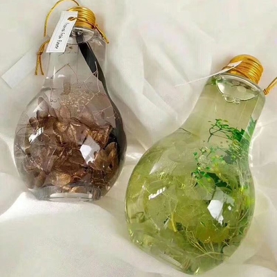 500 مل زجاجة عصير مصباح بلاستيكي على شكل لمبة مع غطاء الألومنيوم