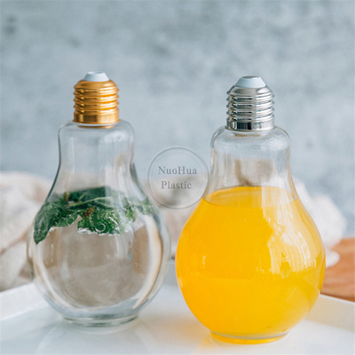 المنتج الجديد 100ml 200ml 250ml زجاجة مصباح بلاستيكية لمشروبات العصير