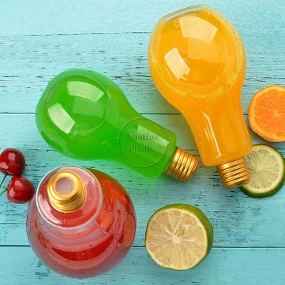 كأس مصباح مع أغطية القش للحفلات زجاجات بلاستيكية على شكل مصباح أسفل مضيئة مصباح LED مصابيح قابلة لملء