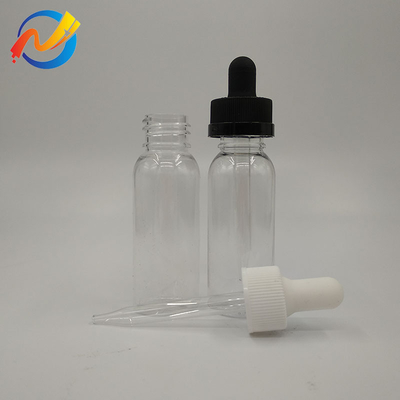 15 مل شعار مخصص زجاجات قطرات بلاستيكية سطح ناعم شفاف أسود تخصيص