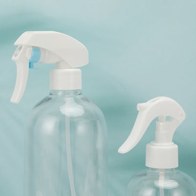 زجاجات البلاستيك المستديرة الشفافة مع التعامل مع سطح العلامة مناسبة لتعبئة منتجات العناية بالبشرة والجمال