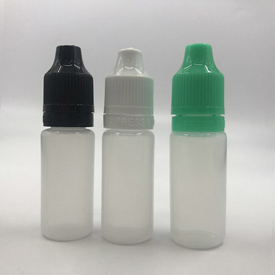زجاجات قطرات شفافة سوداء مخصصة 10ml-120ml سطح ناعم للتخزين السائل