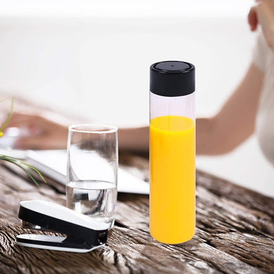 زجاجات الشاي الحليبية الخالية من BPA مع مسمار على الغطاء مربع شكل مستدير ومقبض مريح