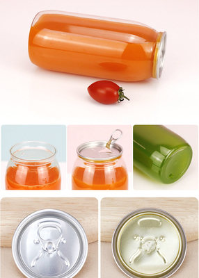 عازل التسرب زجاجات الشاي البلاستيكية الحليب مربع مستديرة واضحة المسمار على الغطاء 120ml 250ml 350ml 500ml