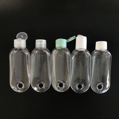 زجاجات مستحضرات التجميل البلاستيكية الواضحة مع طوق في 30ml 50ml و 60ml الأحجام