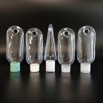 زجاجات مستحضرات التجميل البلاستيكية الواضحة مع طوق في 30ml 50ml و 60ml الأحجام
