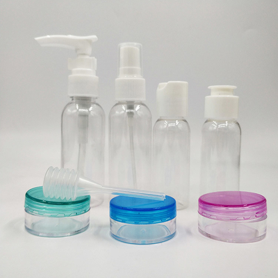 زجاجات لوشن بلاستيكية صافية مع غطاء فوق مقفل في 30ml 50ml 60ml