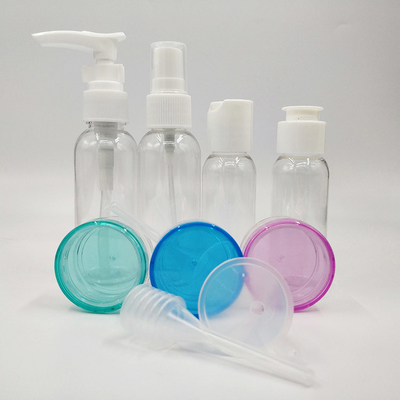 زجاجات لوشن بلاستيكية صافية مع غطاء فوق مقفل في 30ml 50ml 60ml
