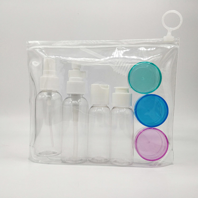 زجاجات لوشن بلاستيكية صافية مع غطاء فوق مقفل في 30ml 50ml 60ml