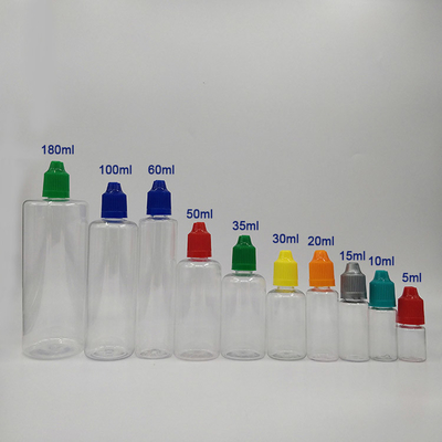 تخصيص الطباعة الزجاجات الملونة للسائل في 10ml 15ml 30ml 60ml 80ml 100ml