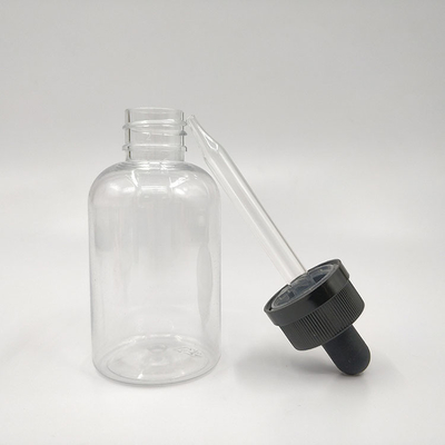تخصيص زجاجات قطرات بلاستيكية 10ml 15ml 20ml 30ml 40ml 50ml 60ml 70ml 100ml 120ml غطاء المسمار شفاف