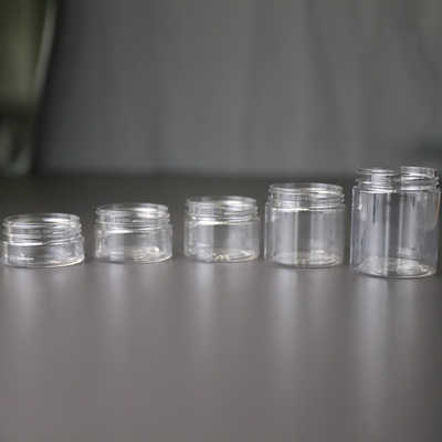 طباعة مخصصة بلاستيكية وعاء التجميل 10ml 15ml 30ml 60ml 80ml 100ml 120ml 150ml شفافة للتغليف التجميلي