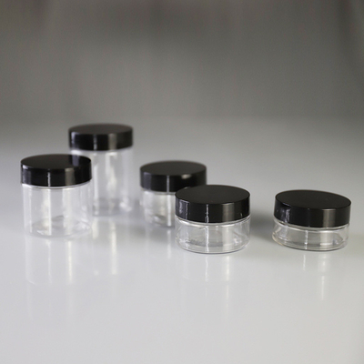 طباعة مخصصة بلاستيكية وعاء التجميل 10ml 15ml 30ml 60ml 80ml 100ml 120ml 150ml شفافة للتغليف التجميلي