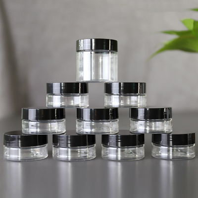 طباعة مخصصة بلاستيكية وعاء التجميل 10ml 15ml 30ml 60ml 80ml 100ml 120ml 150ml شفافة للتغليف التجميلي