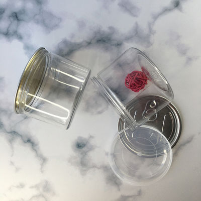 تنافسية الحيوانات الأليفة علب بلاستيكية سهلة مفتوحة نهاية غطاء البوب علبة مرة واحدة الصف الغذائي مع مخصصة