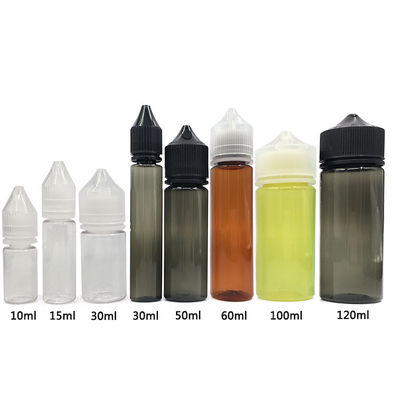 زجاجة مائية ضد الأطفال 18 ملم حجم الرقبة E للطباعة المخصصة للاستيراد E-Liquid