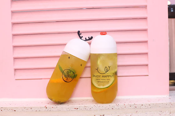 مقبض عازل تخزين مريح للمشروبات زجاجات شاي الحليب الشفافة