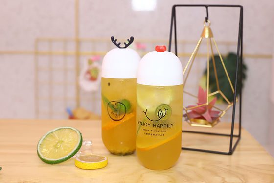 مقبض عازل تخزين مريح للمشروبات زجاجات شاي الحليب الشفافة