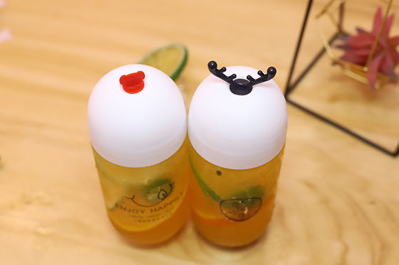 مقبض عازل تخزين مريح للمشروبات زجاجات شاي الحليب الشفافة