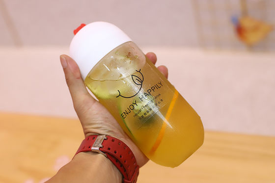 مقبض عازل تخزين مريح للمشروبات زجاجات شاي الحليب الشفافة