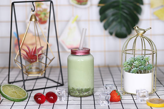 زجاجات شاي بالحليب متوسطة الحجم بمقبض وماء متضمنة بلاستيك متين