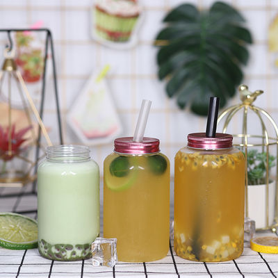 زجاجات شاي الحليب الحديثة بسعة 0.5 كجم بغطاء لولبي للتعبئة والتغليف المخصصة