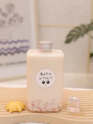 زجاجات شاي الحليب عالية السعة شفافة بغطاء لولبي 120 مل 250 مل 350 مل 500 مل 1000 مل