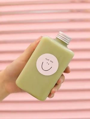 زجاجات شاي الحليب عالية السعة شفافة بغطاء لولبي 120 مل 250 مل 350 مل 500 مل 1000 مل