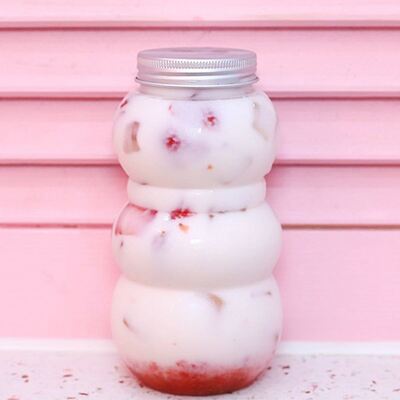 أباريق شاي الفقاعات بغطاء لولبي سعة 0.5 كجم حاويات بلاستيكية شفافة متينة مثالية لتخزين وخلط وتقديم مشروبات شاي الفقاعات