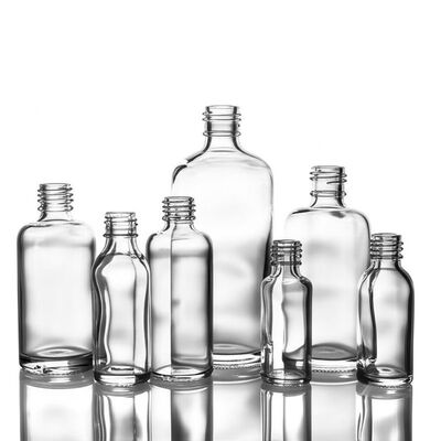 زجاجات صغيرة شفافة سعة 10 مل، 15 مل، 30 مل، 40 مل، 60 مل، 80 مل، 100 مل للسوائل مصممة لحمل الأمصال والمستحضرات وغيرها من التركيبات السائلة