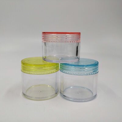 حاويات زجاجات بلاستيكية قطرها 65 ملم تقدم سعة 2 أوقية 3 أوقية 4 أوقية 5 أوقية 6 أوقية 7 أوقية 8 أوقية بما في ذلك الختم الحساس للضغط مصممة للتعبئة
