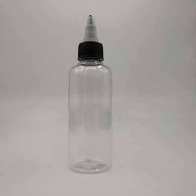 زجاج بلاستيك قطارة زجاجات شفافة سوداء تخصيص شعار مخصص مثالي للزيوت العطرية والأمصال وحلول تعبئة السوائل