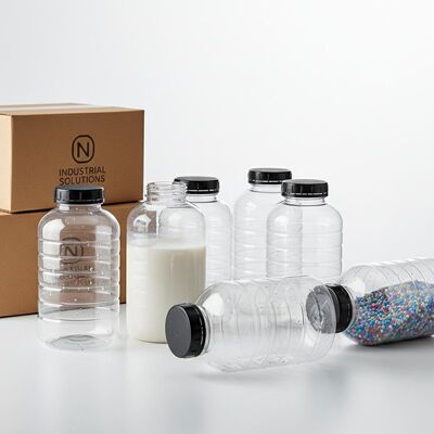 قابلة لإعادة الاستخدام البلاستيكية المسمار أعلى الزجاجات غسالة الصحون آمنة حاويات دائمة المثالية لحلول التعبئة والتخزين الصناعية