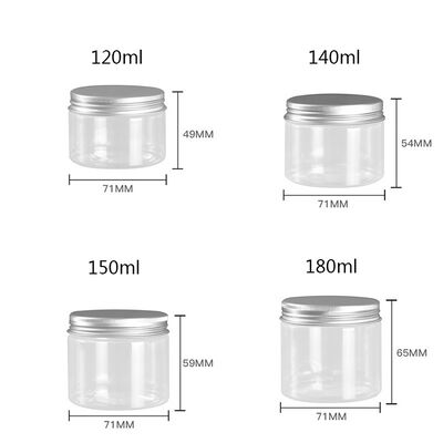تخصيص حاويات الجرة البلاستيكية حاويات قابلة لإعادة الاستخدام دائمة مناسبة لتغليف المنتجات الغذائية ومستحضرات التجميل والأدوية
