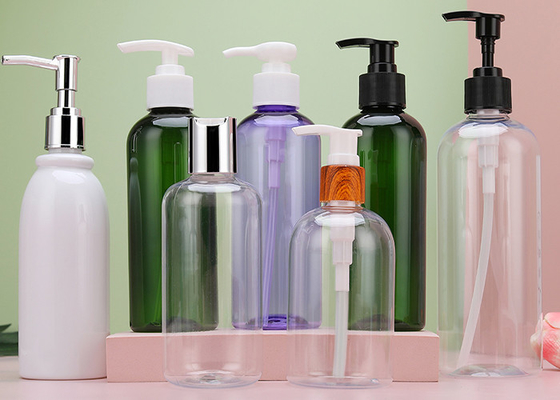 بيع ساخن صافي فارغ PET 500ml هلام الاستحمام الزجاجة البلاستيكية العناية بالشعر البيضاء مسطحة مربع شامبو مستحضر مضخة الزجاجة البلاستيكية