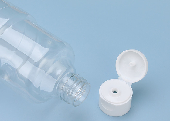 ISO9001 350ml HAPE الزجاجات البلاستيكية الشفافة اللولبية العلوية خالية من BPA