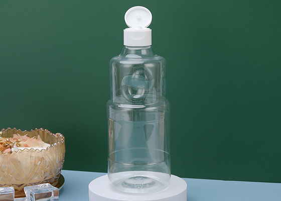 ISO9001 350ml HAPE الزجاجات البلاستيكية الشفافة اللولبية العلوية خالية من BPA