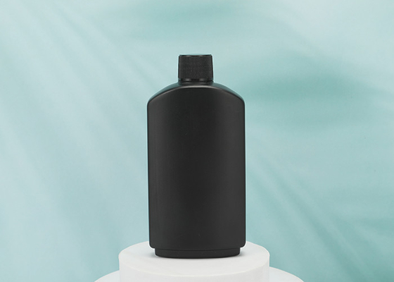 زجاجات شامبو بلاستيك HDPE مربعة ومسطحة بسعة 4 أوقية 120 مل للحبر