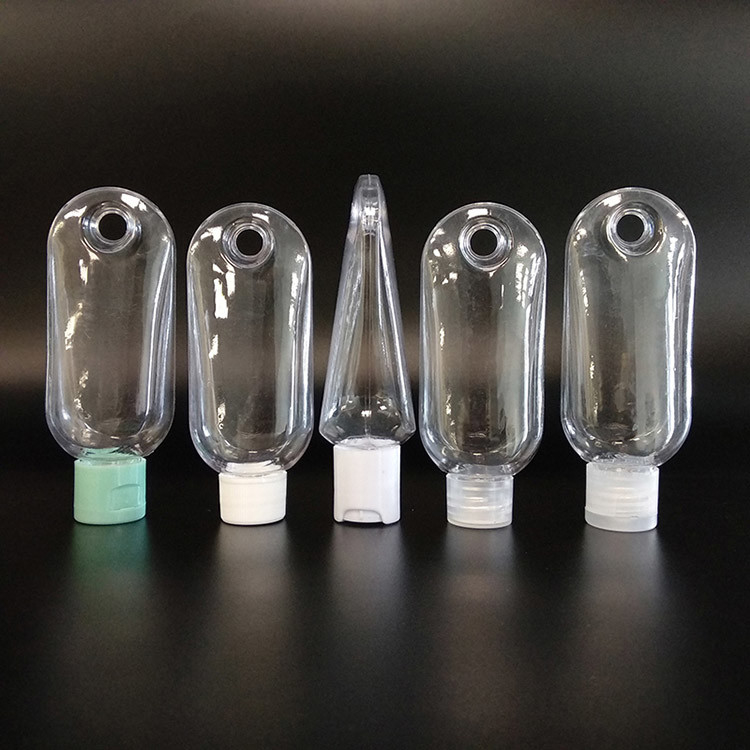زجاجات مستحضرات التجميل البلاستيكية الواضحة مع طوق في 30ml 50ml و 60ml الأحجام