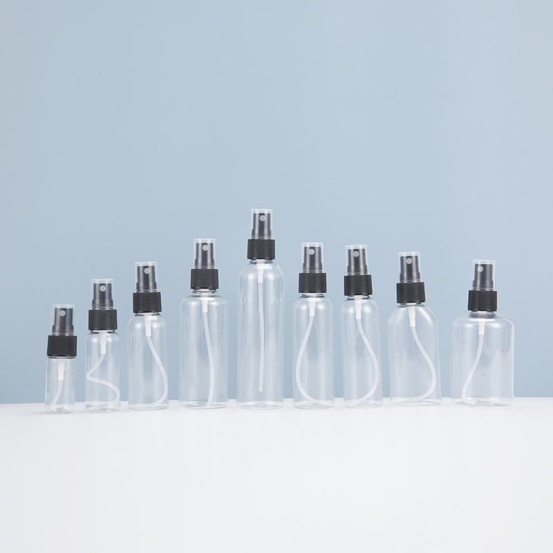 زجاجة رش البلاستيكية الشفافة الصديقة للبيئة لليومية 10ml 15ml 30ml 50ml 60m 70ml 100ml 200ml 500ml