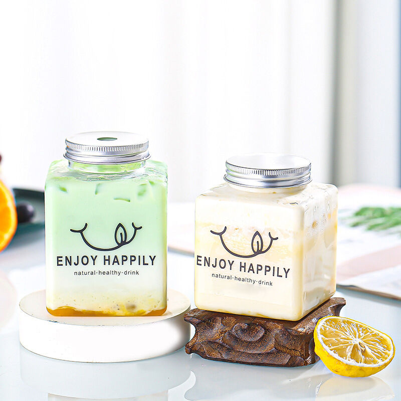 أوعية الشاي المتوسطة يمكن تخصيصها حاويات بلاستيكية متينة مثالية لمحلات المشروبات المقاهي والمطاعم