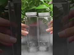 زجاجة بلاستيكية مربعة للمشروبات بالجملة للحليب والعصير والشاي مع غطاء