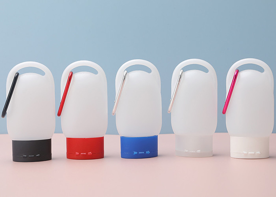 زجاجات مطهر اليد PE Travel 30ml 1 Oz فارغة مع سلسلة المفاتيح